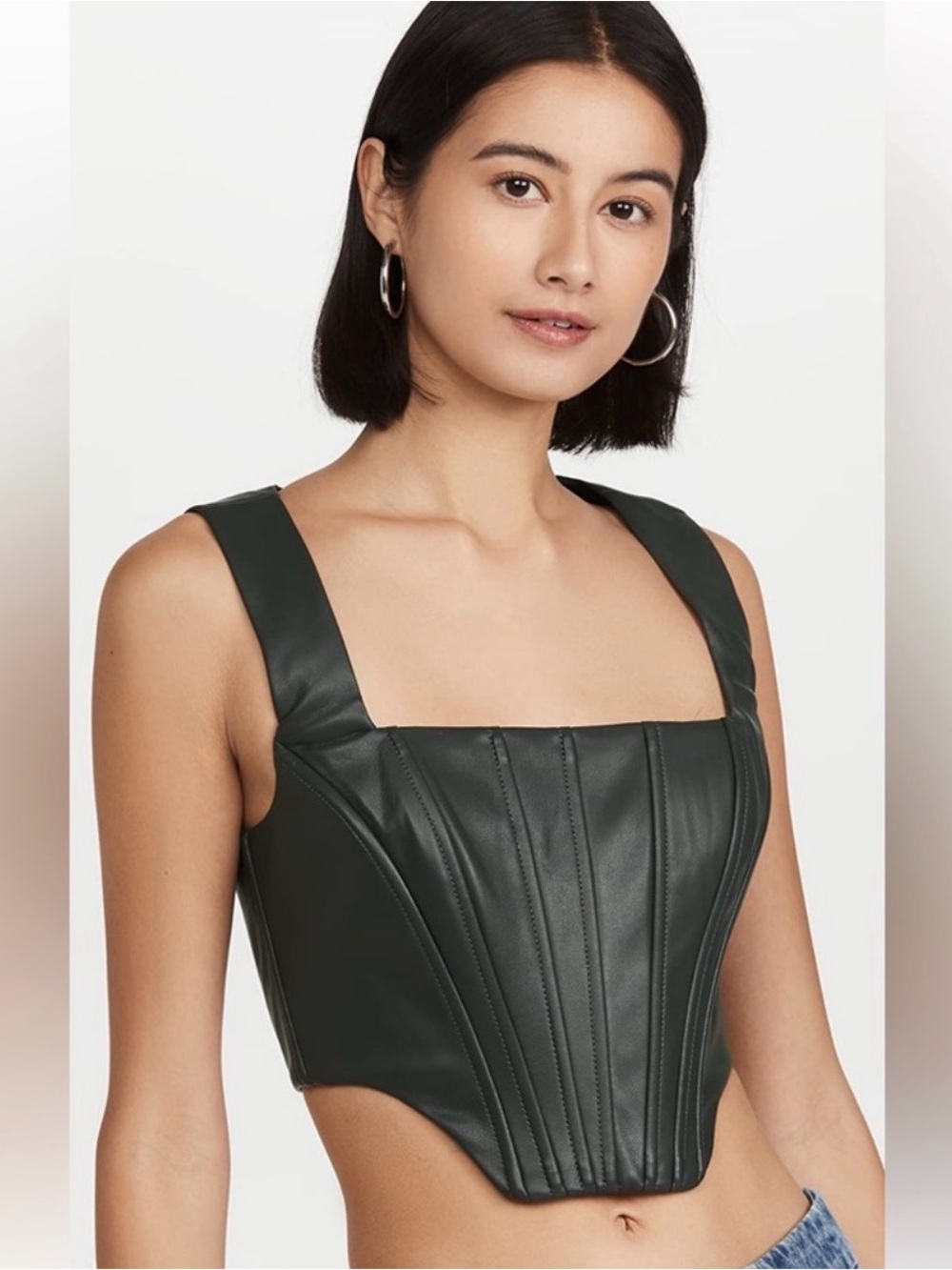 Staud Alice Vegan Leather Corset